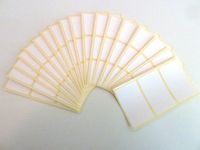 Minilabel Pack Of 54 , 54X32mm Rectangle , White Paper Labels , Removable Low Tack Adhesive , Easy To Remove , Plain Stickers