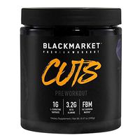 BLACKMARKET CUTS Pre Workout, Blue Razz, 30 Servings, 240g