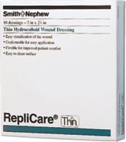 Smith & Nephew Replicare Thin Hydrocolloid Wound Dressing 2" x 2-3/4", Water-proof, Self-adhesive, Sterile, Polyurethane film (Box of 10 Each)