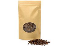 Zipper Top Window Bag 50 Count - Large - Kraft Paper