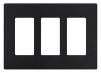 Lutron SC-3-MN Claro Three-gang Wallplate Midnight