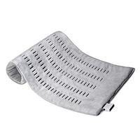 ZXU Electric King Size Heating Pad for Back Pain and Cramps Relief | Ultra Soft with 3 Temperature Settings,Auto-Off & Moist and Dry Therapy Hot Heated Pad | Gray,12"x24"