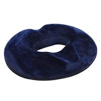 Wearefo Seat Cushion Chair Pad Pressure Relief Donut Seat Cushion Pain Relief Hemmoroid Treatment Tailbone Hollow Breathable Net Memory Cotton Cushion Firm Sitting Pillow (Navy)