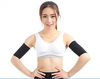 Black/Skin Arm Tattoo Cover Up Sleeve Elbow Brace Band Fat Burning UV Protection 1 PCS(Black, XL)