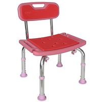 ZHAOYONGLI Bathing Aid for Bathroom Stool Bath Chair Shower Seat Safety Bathroom Elderly Aids Adjustable Positions (Color : Red)