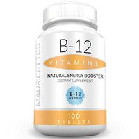 Vitamin B-12 500 mcg Supplement - Non-GMO - 100 B 12 Energy Pills Natural Metabolism and Brain Booster for Men and Women