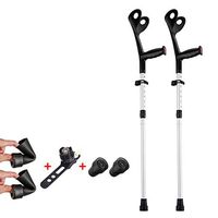 Fracture Crutches, Collapsible Crutches, Inconvenient Movements, Medical Crutches, Rehabilitation, Underarms, Telescopic, Squatting, Light, Elastic, Elbows, Arms, Walkers, Crutches,Gray