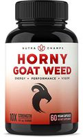 Premium Horny Goat Weed Extract [10X Strength Icariins] with Maca, Tribulus & Ginseng - Energy & Performance Complex for Men & Women - 1000mg Epimedium Powder Pills Supplement, Vegan Capsules