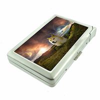 Hills Doge Em1 Hip Silver Cigarette Case With Built In Lighter 4.75" X 2.75" Id Holder Metal Wallet RFID Protection