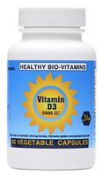 Halal Vitamin D3 5000 IU 90 Vegetable Capsules Made in USA
