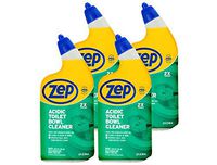Zep New Acidic Toilet Bowl Cleaner 32 Ounces ZUATBC324 (Pack 4) 2X Thicker Than Before. linging Formula