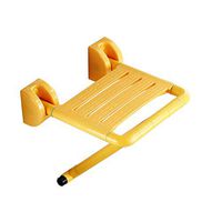 ZHAO XIN Folding Shower Seat, Wall Mounted Bathroom Bathtub Safety Stool Chair,with Support Legs, Load of 330 lbs (Color : Yellow)