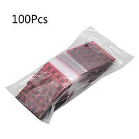 MOPOLIS 100 Pcs Tobacco Pouch Sealed Storage Bag Skull Pattern Portable Cigarette Holder | Color - Red. 48mm44mm