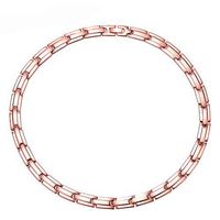 AKSONUS Gold Plated Magnetic Therapy Link Chain Necklace Mens Womens Stainless Steel Germanium Energy Health Necklace for Neck Arthritis Headaches Shoulder Pain Relief Jewelry (Rose Gold)