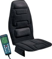 Relaxzen 10-Motor Massage Seat Cushion with Heat, Black