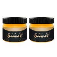 KingWo 2Pcs Wood Seasoning Beewax, Furniture Care Complete Solution Wood Polish Wear-Resistant Beeswax Polish
