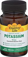 Country Life Target Mins Potassium, 99 mg - 90 Tablets