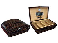Prestige Import Group - The Waldorf Arc Shaped Cigar Humidor - Color: Ebony Lacquer
