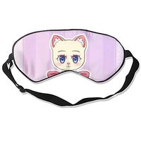 3D Sleep Mask,Sweet Kitty Eye Mask Custom Funny Design, Super Smooth Memory Foam, Maximum Light Blocking & Adjustable Strap