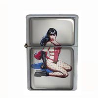Wind Proof Dual Torch Refillable Lighter Pin Up Girl Design-002