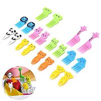 60pcs Assorted Color Lovely Animal Plastic Food Fruit Pick Forks,Mini Cute Cartoon Toothpick Sticks Decor Best for Children/Baby Dessert Cocktial Party Appetizer Pastry Accessories (60)