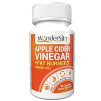 WonderSlim Apple Cider Vinegar Capsules - ACV Pills for Women & Men with Clinically Studied Capsimax Capaicin from Cayenne Pepper, GreenSelect Green Tea Extract ECGC, Crominex 3+ Chromium - 30 Count
