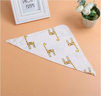 Cartoon Saliva Towel Four-Layer Printing Cotton Gauze Triangle Towel Baby Bib Baby Rice Bowl Water Absorption Ten Pieces