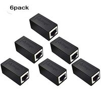 Network Coupler, Dingsun 6 Pack RJ45 Coupler Cat5 Ethernet Cable Extender Adapter Inline Coupler for Cat5 Cat6 Cat7, Support 100BASE-TX