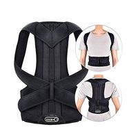 Comfortable Back Brace Posture Corrector for Men and Women Adjustable Support Brace Provides Lumbar Support (L)