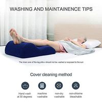 Heitaisi Memory Foam Elevating Leg Rest Pillow for Back,Hip and Knee Pain Relief,Foot and Ankle Injury Recovery,Leg Shaping with Washable Cover