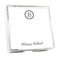 Personalized Crest Memo Square with Holder