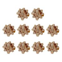 YeahiBaby Gift Bows Ribbon Knot Adhesive Basket Bows for Wedding Gift Wrapping Car Decoration (Golden)