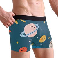 WXLIFE Universe Cute Planet Space Boxer Briefs Men's Underwear for Men Boy