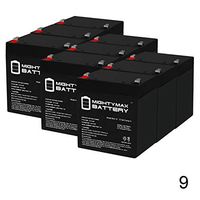 Mighty Max Battery 12V 5AH Rechargeable Sealed Lead Acid Battery - 9 Pack Brand Product