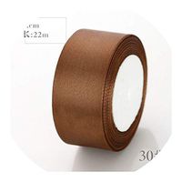 22Meters/Roll 4cm Silk Satin Ribbons Christmas Halloween Gift Wrapping Wedding Decoration White Blue Purple Gold Silver Ribbons,Coffee