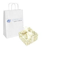 Sparkles Make It Special 10-pcs Large Ribbon Favor Candy Boxes Wedding Gift Candy Boxes Ivory