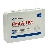 First Aid Only 5499 171 Piece Weatherproof Steel Color Coded First Aid/CPR/BBP Kit, 16-1/2 Length x 14-1/2 Width x 10 Height