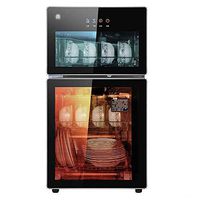 WJL Disinfection Cabinet Vertical Home Kitchen Small Desktop Stainless Steel Disinfection Cupboard Tableware Sideboard Large Capacity