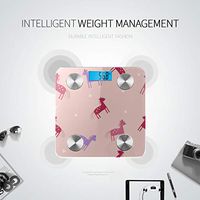 Bluetooth Electric Scales for Weight Cartoon Animation Wild Animal Horse Digital Body Scale Body Fat Composition Monitor Analyzer with Smartphone App for Body Management-396 Lbs