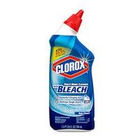Clorox Toilet Bowl Cleaner with Bleach, Rain Clean - 24 Ounces Blue