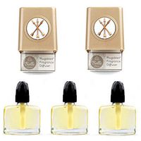 2 Plugables Frosted Sandstone Electric Scented Oil Diffuser Home Fragrancers with 3 (Cotton Clouds) Aroma Oils