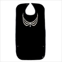 HNYG Adult Bib with Crumb Catcher, Waterproof and Double-Layer Patient Bib, Reusable Clothing Protector for Eating and Drink