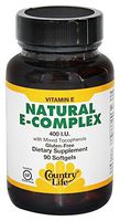 Country Life - Natural Vitamin E-Complex - 400 IU with Mixed Tocopherols - 90 Softgels