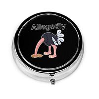 ZhangJie Letterkenny Allegedly CustomRound Pill Box 2 Inches Medicine Tablet Portable Vitamin Pill Pocket Purse-Compact 3 Compartment