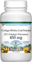 Ginkgo Biloba Leaf Extract (2% Ginkgo Flavones) - 450 mg (100 Capsules, ZIN: 514339)