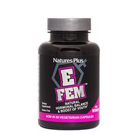 NaturesPlus E FEM - 60 Vegetarian Capsules - for Women - High Potency Natural Hormone Balancing Supplement with Anti-Aging Maca & Herbs - Gluten-Free - 30 Servings