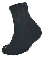 Ecosox Bamboo Viscose Diabetic Non-Binding Quarter Socks. Perfect for Sensitive Skin & Other Diabetic Conditions (Large- Black) 018-1