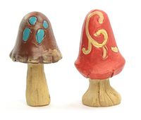 Meyer Imports Magical Mushrooms - Set of 7 - 1 1/2" Tall - 207-6075 Hand Crafted And Painted