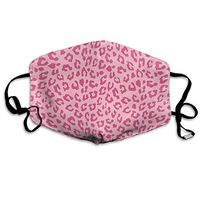 NiYoung Unisex Breathable Reusable Pink Cheetah Leopard Mouth Cover, Adjustable Earloop Safety Anti Dust Half Face Cover for Running Cycling Travel Skiing