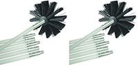 Deflecto Dryer Duct Cleaning Kit, Lint Remover, Extends Up to 12 Feet, Synthetic Brush Head, Use with or Without a Power Drill (Pack of 2)
